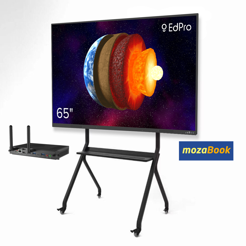 Інтерактивна панель EdPro Touch S 65" (ETP65S), OPS ПК (Intel i5 12Gen/16/512/W11Pro), мобільний стенд, MozaBook Classroom (підписка на 1 рік)